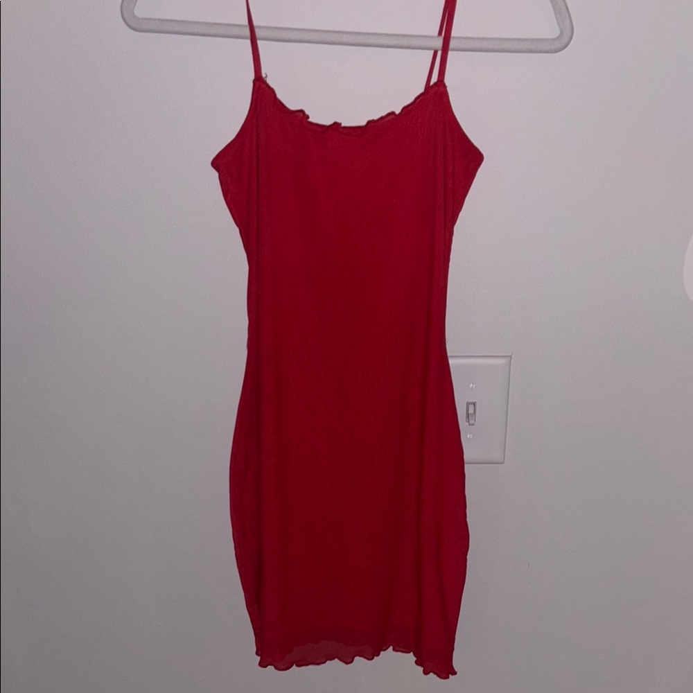 Divided Red Mini Dress